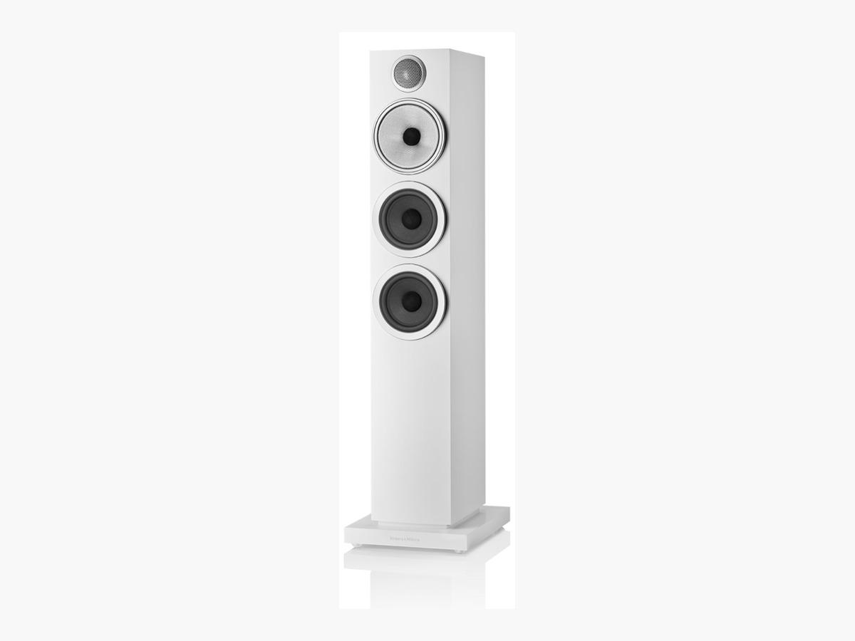 Bowers & Wilkins 704 S3: Slim Floor-Standing Audiophile Speakers Satin White - BOWERS & WILKINS