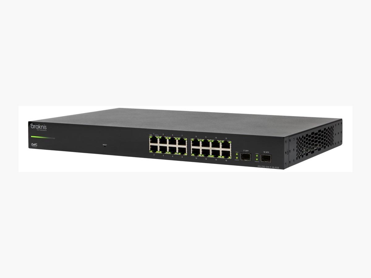Araknis AN220SWF16POE Network Switch with Partial PoE+ and 16 Ports - ARAKNIS