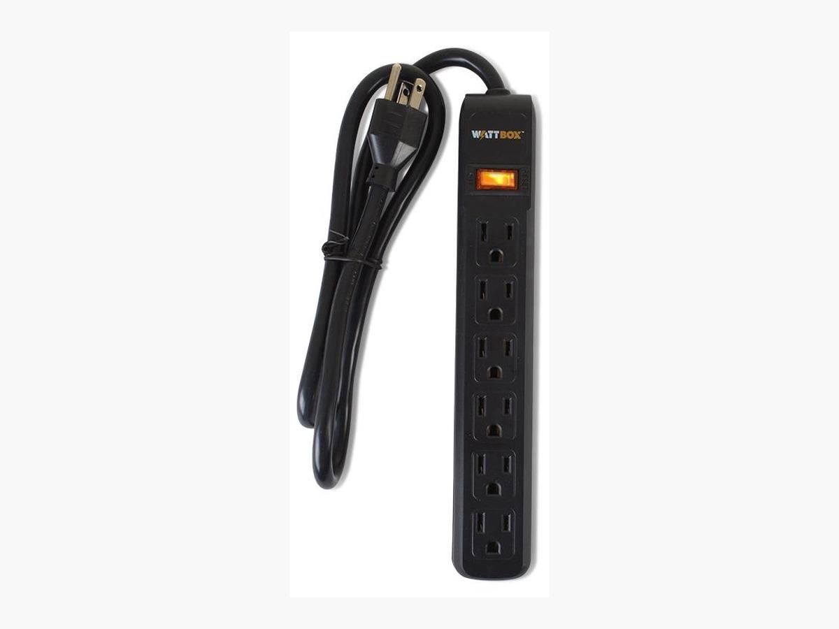 SNAPAV WattBox WB100PS6 - Compact 6-Outlet Power Strip Perfect for Tight Spaces - SNAPAV