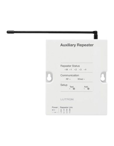 Lutron Auxiliary repeater RF range of 30 ft